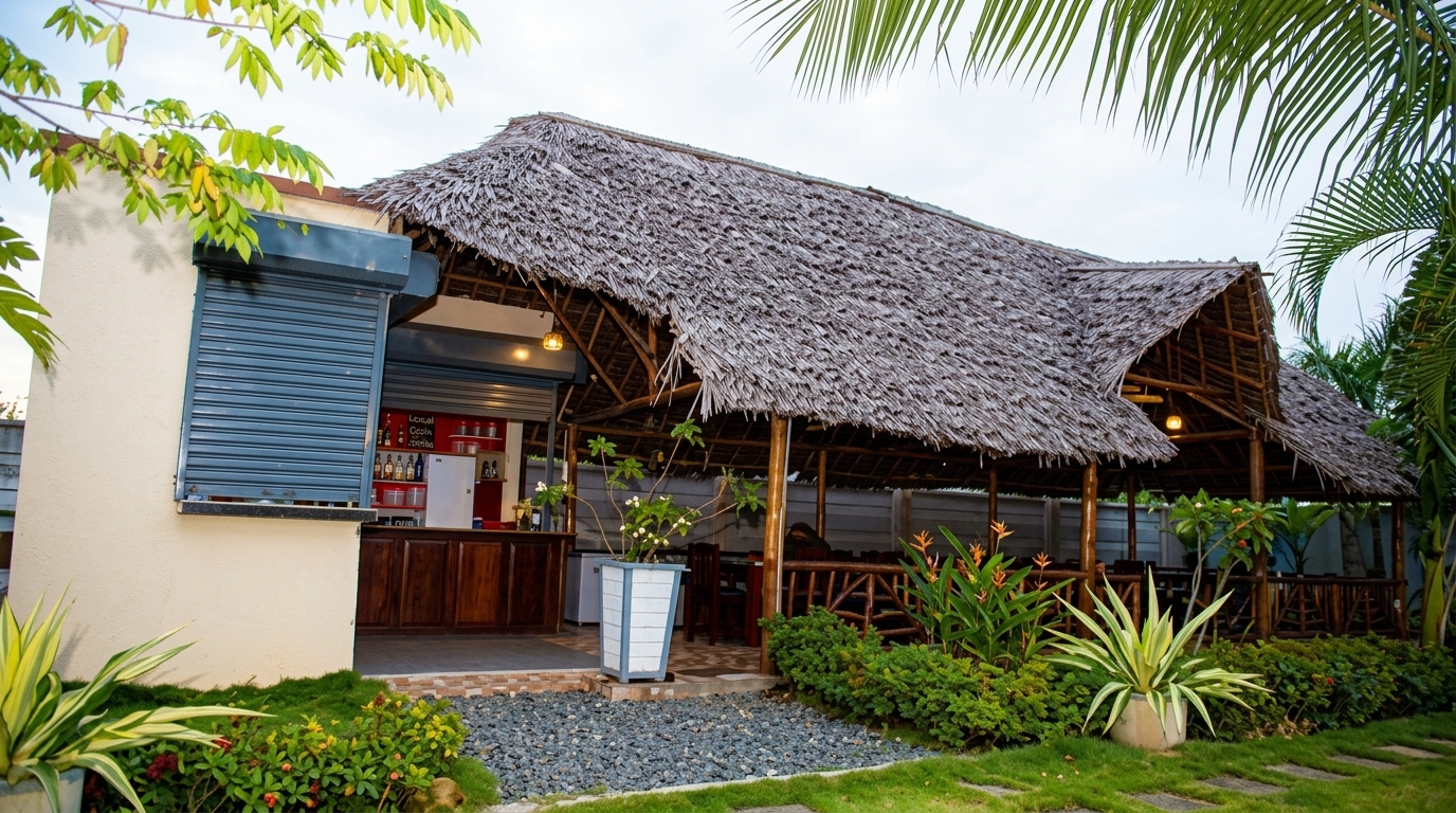 Open-air safari restaurant